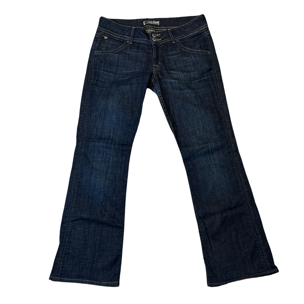 Hudson womens 30 flared leg cotton blend denim blue jeans EUC